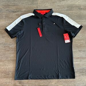 Redvanly Mens Xl Performance Golf Polo Black White Evans Polyester NEW